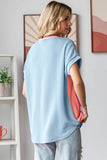 Women's Twist Rib Color Block Knit Top Plus