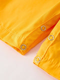Fall & Thanksgiving Turkey Nuts Smock Embroidered Yellow Boys Romper