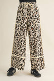 Leopard Wide Leg Cropped Pants