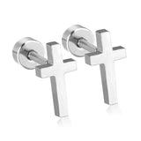 STAINLESS STEEL SCREW BACK POST STUD EARRINGS