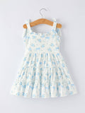 Spring Floral Girls Strap Dress