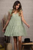 V-NECK OCTAGON PRINT MIDI DRESS