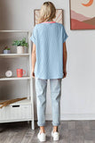 Women's Twist Rib Color Block Knit Top Plus