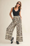 Leopard Wide Leg Cropped Pants