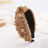 Multi Gold Ball  Rhinestone Knot Headband