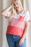 Casual Color Block Tunic