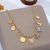 Pink Heart & Western Charm Necklace