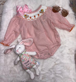 Turkey Pumpkin Smock Baby Romper