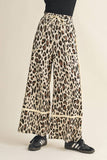 Leopard Wide Leg Cropped Pants