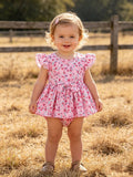 Baby Girls Romper-Spring Floral Print