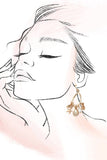 TEARDROP DANGLE CHARM EARRINGS-SHELL STAR  FISH