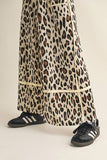 Leopard Wide Leg Cropped Pants