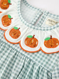 Thanksgiving Pumpkin Embroidery Girls Dress Peter