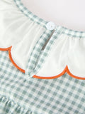 Thanksgiving Pumpkin Embroidery Girls Dress Peter