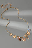 CHARM NECKLACE-HEARTS FLOWER BOW BUTTERFLY