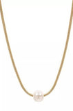 18K STAINLESS STEEL TARNISH FREE PEARL NECKLACE
