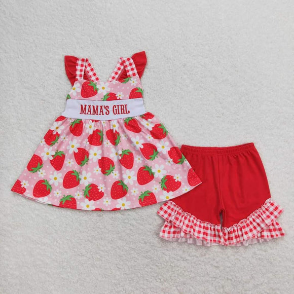 Mama's Girl Strawberry Short Set