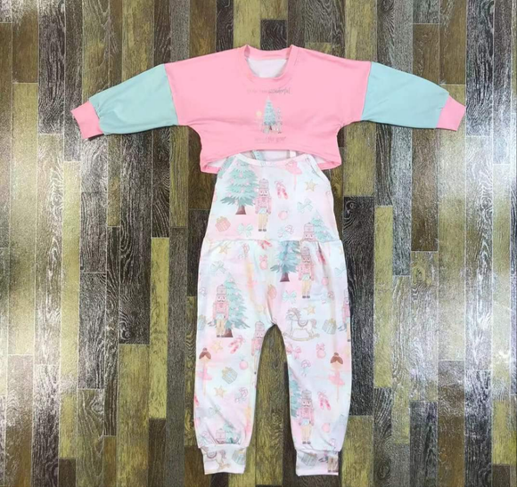 Pink Nutcracker Romper/Crop Set