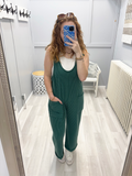 Cassie Casual Ribbed Jumpsuit with Pockets