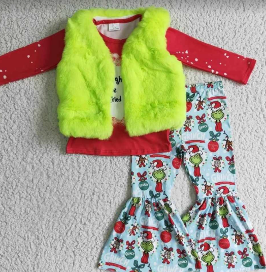 Grinch Naughty, Nice, I tried 3 piece vest set