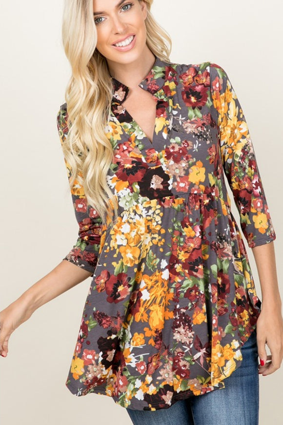 Field of Flowers Tunic Top