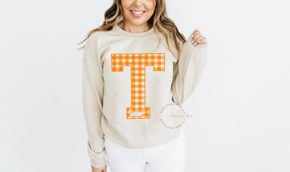 Checkered Tennessee Vols Graphic Crewneck Sweatshirt