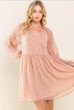 Ditsy Floral Chiffon Babydoll Dress