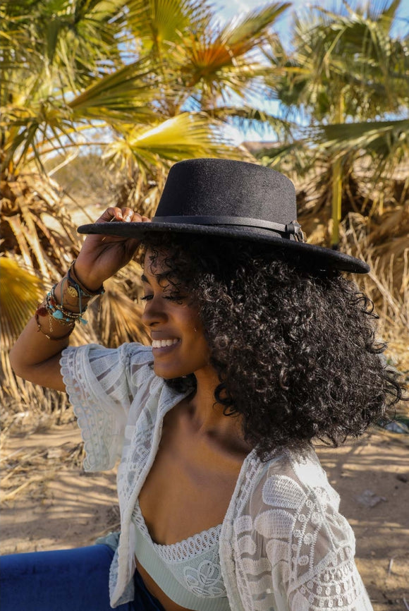 Classic Bolero Hat with Gold Ring Buckle