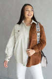 Tasha Two-Tone Button-Up Shacket