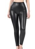 High rise faux leather leggings