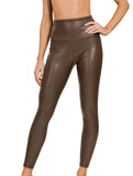 High rise faux leather leggings