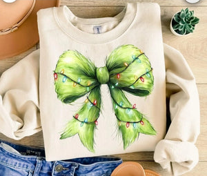 Grinchmas Coquette Bow Crewneck Sweatshirt