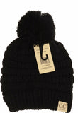 Kids Solid Pom Cc Beanie