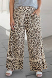 Leopard Wide Leg Cropped Pants
