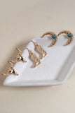 WESTERN BULL HEAD HORN BOOTS TRIO EARRINGS
