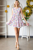 LAVENDER FLORAL TIERED TOP