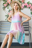 MULTI COLOR STRIPE PRINT DRESS