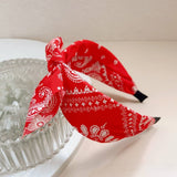 WIDE BOW BOHO PAISLEY HEADBAND HAIR BAND
