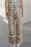 Leopard Wide Leg Cropped Pants