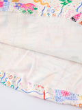 Back to School Rainbow Print Girls Dress Short Sleeve