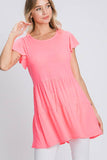 SOLID TOP WITH RUFFLED