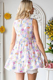 LAVENDER FLORAL TIERED TOP