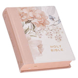 KJV Note-taking Bible Faux Leather HC, Pink Floral Printed