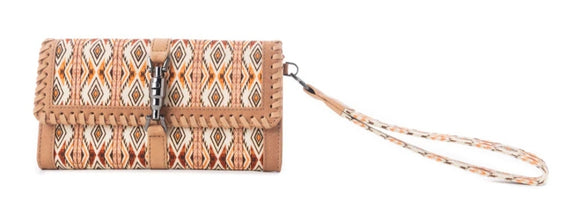 Sonora Sunset Western Woven Wallet in Desert Sage