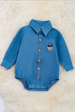 Reindeer Embroidered Onesie with Snaps