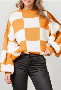 Checkered Vols Long Sleeve Sweater