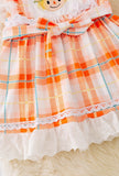 Scarecrow Applique Dress with Embroidered Hem