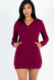 French Terry Hoodie Tunic Dress