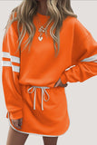 Vols Varsity Stripe Drop Shoulder Pullover Skirt Set