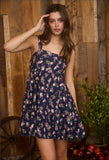 Amy Floral Sleeveless Tiered Mini Dress
